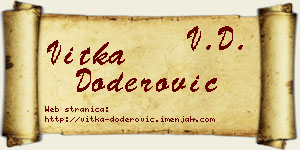 Vitka Doderović vizit kartica